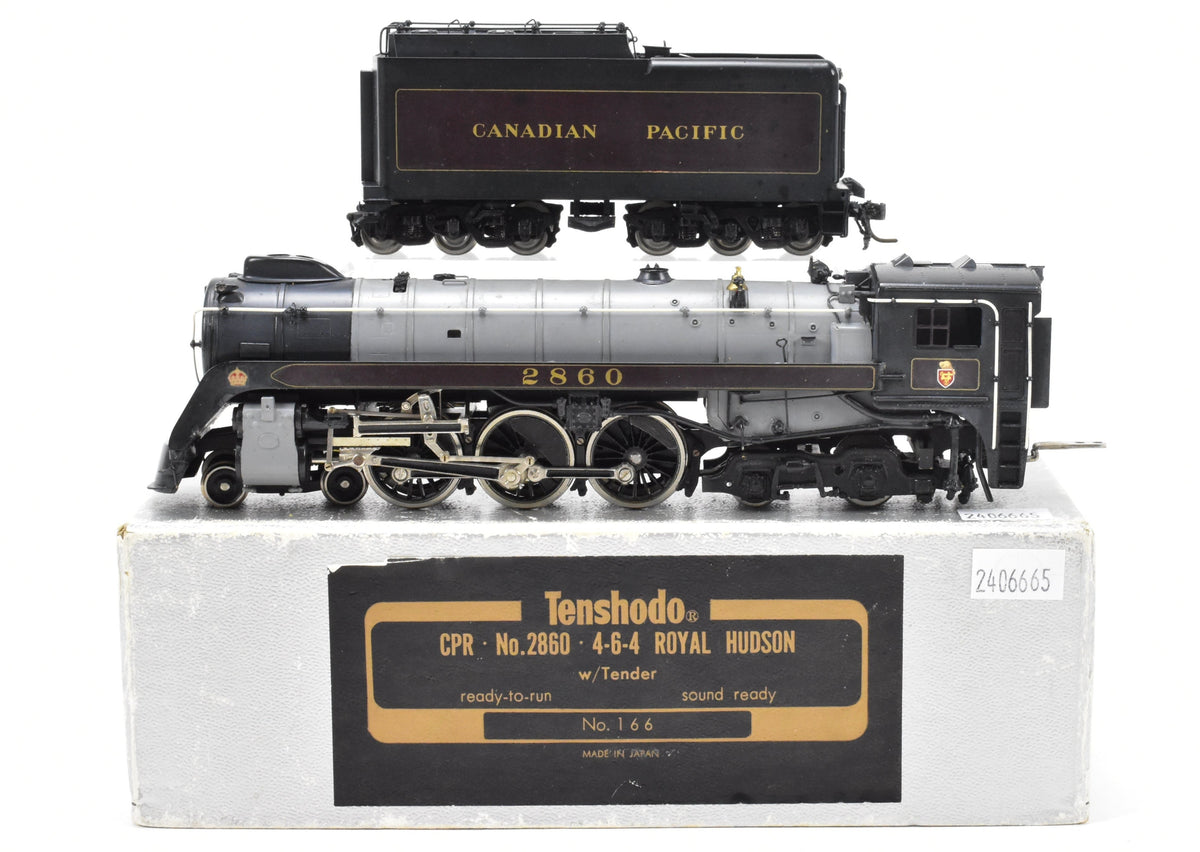 HO Brass PFM - Tenshodo CPR - Canadian Pacific Railway 4-6-4 Class H-1e #2860  Royal Hudson Factory Painted