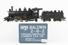 Load image into Gallery viewer, HO Brass PFM - United Oregon American Lumber Co. Baldwin 2-6-2 #105 CP Private Road