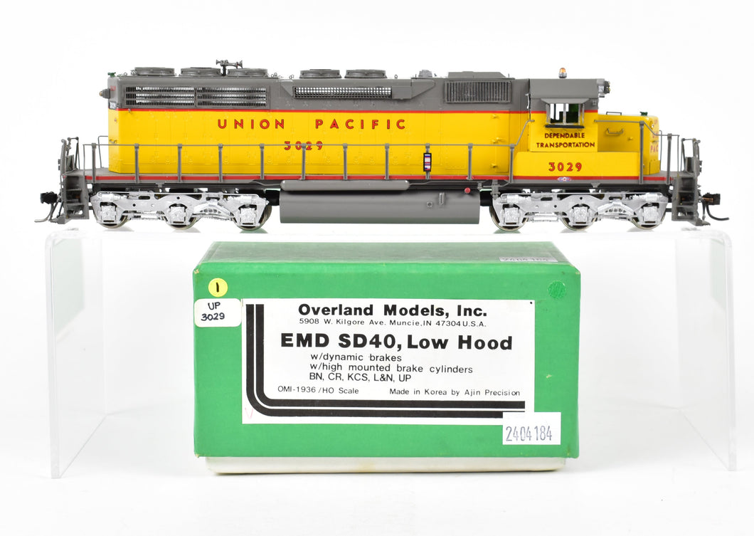 HO Brass OMI - Overland Models Inc. UP - Union Pacific EMD SD40 Low Nose C/P No. 3029