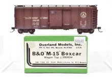 Load image into Gallery viewer, HO Brass OMI - Overland Models, Inc. B&O - Baltimore & Ohio M-15 Wagon Top Boxcar C/P