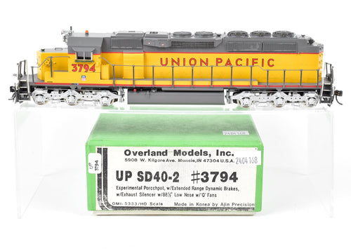 HO Brass OMI - Overland Models Inc. UP - Union Pacific EMD SD40-2 With Porch Pot Pro-Painted No. 3794