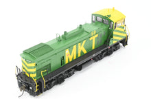 Load image into Gallery viewer, HO Brass CON OMI - Overland Models Inc. MKT - Katy EMD MP15AC FP Yellow/Green No. 58 2000 Run W/DCC