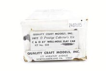 Load image into Gallery viewer, O Scale Metal Quality Craft C&O - Chesapeake & Ohio 61' Well Hole Flat Car Custom Built