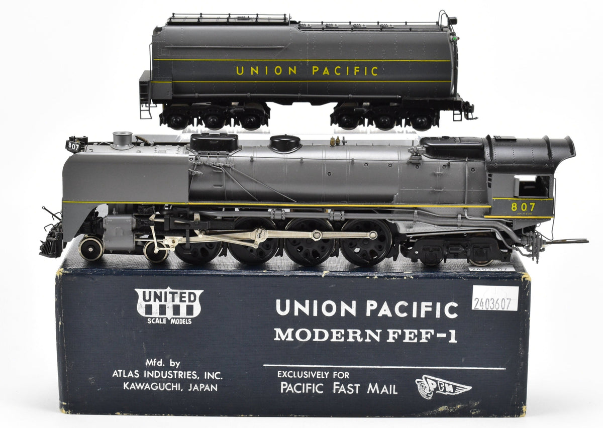 HO Brass PFM - United UP - Union Pacific 4-8-4 Modern FEF-1 TTG Custom  Paint 1981 Run #807