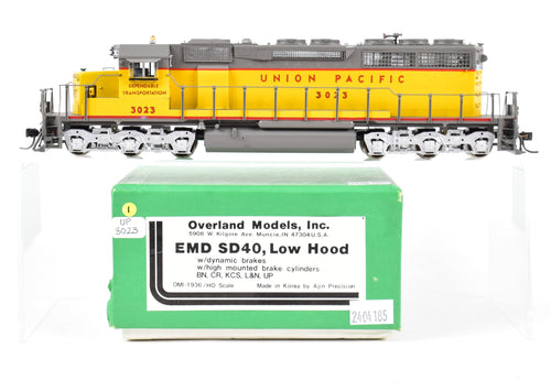 HO Brass OMI - Overland Models Inc. UP - Union Pacific EMD SD40 Low Hood Pro-Painted No. 3023