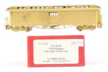Load image into Gallery viewer, HOn3 Brass CON Soho D&RGW - Denver & Rio Grande Western #168 Baggage Car with Light Power Unit