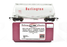 Load image into Gallery viewer, HO Brass Railway Classics CON GATX Pressure Slide "Whale Belly" Cement Hopper FP CB&Q 84950