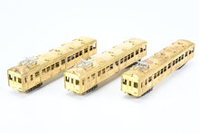 Load image into Gallery viewer, J Scale Brass CON Ken Kidder JNR - Japanese National Railway & Various Roads 57’ Rapid Transit Coach w/ Motor 3-Car Set