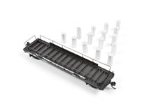 Load image into Gallery viewer, HO Plastic Scratch Built PSMX - Pennsylvania Salt Mfg. Co. Chlorine Gas Tank Car PSMX 1029 CP w/ ReBoxx Box