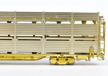 Load image into Gallery viewer, HO Brass OMI - Overland Models, Inc. Various Roads Tri-Level Auto Rack w/ Pressed Sides/Without Roof for ATSF, BN, CR, N&W, and SP