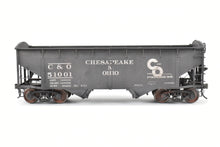 Load image into Gallery viewer, O Scale Brass US Hobbies C&O - Chesapeake & Ohio USRA 2 Bay Hopper, Custom Painted No. 51001 NO ORIGINAL BOX