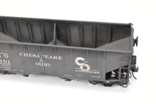 Load image into Gallery viewer, O Scale Brass US Hobbies C&O - Chesapeake & Ohio USRA 2 Bay Hopper, Custom Painted No. 51001 NO ORIGINAL BOX