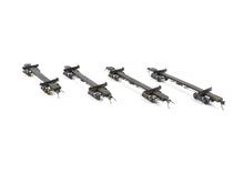Load image into Gallery viewer, HO Brass NWSL - Northwest Short Line Various Roads 50' Skeleton Log Cars 4-Pack with Trucks and loads CP