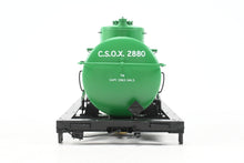 Load image into Gallery viewer, O Brass W. A. Drake Various Roads 6,000 Gallon Type 103 Riveted Double Dome Tank Car Factory Painted COSX - Cities Service No. 2880 MISSING TRUCKS