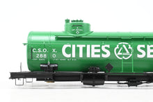 Load image into Gallery viewer, O Brass W. A. Drake Various Roads 6,000 Gallon Type 103 Riveted Double Dome Tank Car Factory Painted COSX - Cities Service No. 2880 MISSING TRUCKS