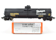 Load image into Gallery viewer, HO Brass PSC - Precision Scale Co. 16,000 Gallon Tank Car Factory Painted Black with Skelgas decals