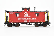 Load image into Gallery viewer, O Brass Sunset Models 2 Rail C&O Chesapeake and Ohio Steel Caboose FP in Red/Black #90240