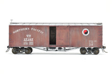 Load image into Gallery viewer, O Scale Wood Mullet River Model Works Kit 403220 NP - Northern Pacific 40' Truss Rod Boxcar Pro-Built and Painted NOB