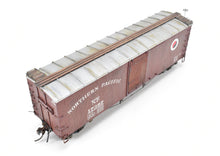 Load image into Gallery viewer, O Scale Wood Mullet River Model Works Kit 403220 NP - Northern Pacific 40' Truss Rod Boxcar Pro-Built and Painted NOB