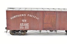 Load image into Gallery viewer, O Scale Wood Mullet River Model Works Kit 403220 NP - Northern Pacific 40' Truss Rod Boxcar Pro-Built and Painted NOB