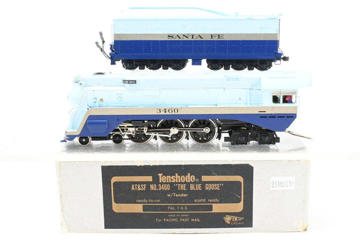 HO CON Brass PFM - Tenshodo ATSF - Santa Fe 4-6-4 No. 3460 "The Blue G ...