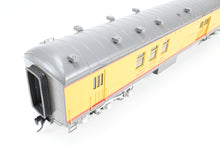 Load image into Gallery viewer, O Brass Sunset Models Third Rail UP - Union Pacific 70’ Harriman RPO FP Yellow/Gray No. 2257