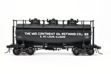 Load image into Gallery viewer, HO Brass W&R Enterprises Various Roads AC&F 10,000 GAL 3-Dome Tank Car With High Walkway C/P The Mid Continent Oil Refining Co.