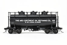 Load image into Gallery viewer, HO Brass W&R Enterprises Various Roads AC&F 10,000 GAL 3-Dome Tank Car With High Walkway C/P The Mid Continent Oil Refining Co.