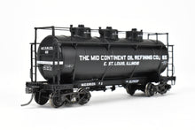 Load image into Gallery viewer, HO Brass W&R Enterprises Various Roads AC&F 10,000 GAL 3-Dome Tank Car With High Walkway C/P The Mid Continent Oil Refining Co.