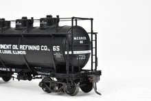 Load image into Gallery viewer, HO Brass W&R Enterprises Various Roads AC&F 10,000 GAL 3-Dome Tank Car With High Walkway C/P The Mid Continent Oil Refining Co.