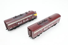 Load image into Gallery viewer, HO Athearn Genesis CRI&P - Rock Island EMD F7A/F7B Freight Set FP #120 and 20 Custom Detailed