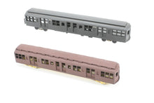 Load image into Gallery viewer, HO Q Car Company BMT – Brooklyn-Manhattan Transit Corporation 2500-2599 Series Trailer Cars 2-Pack Custom Built and Painted NO BOX