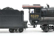 Load image into Gallery viewer, HO Brass OMI - Overland Models CB&Q - Burlington Route M-2a 2-10-2 Elesco FWH Pro-Painted No. 6126 w/Moderate Weathering