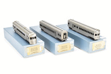 Load image into Gallery viewer, HO Brass S. Soho & Co. IT - Illinois Terminal 3 Unit Streamliner Set (300 Class Combine 330 Class Coach, 350 Class Observation) Set Nickel-Silver Plated