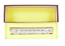 Load image into Gallery viewer, HO Brass Shoreham Shops CB&Q - Burlington Route 50-Seat Coach F/P "Silver Spear"