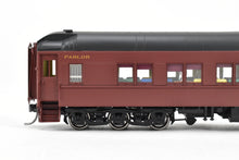 Load image into Gallery viewer, HO NEW Brass TCY - The Coach Yard CB&Q - Burlington Route/PRR - Pennsylvania Railroad Pullman "Trimount" Buffet-Solarium-Lounge FP