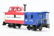 Load image into Gallery viewer, HO Brass OMI - Overland Models, Inc. N&W – Norfolk & Western C-18 Class Streamlined Cupola Caboose Factory Painted No. 1776 Bicentennial Scheme