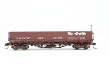 Load image into Gallery viewer, HOn3 Blackstone Models D&RGW - Denver & Rio Grande Western Drop Bottom Gondola Flying Grande Herald No. 882