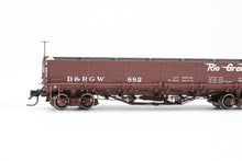 Load image into Gallery viewer, HOn3 Blackstone Models D&RGW - Denver & Rio Grande Western Drop Bottom Gondola Flying Grande Herald No. 882