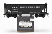 Load image into Gallery viewer, O Scale Brass US Hobbies C&O - Chesapeake & Ohio Offset Side Twin Hopper W/Peaked Ends, Custom Painted No. 51245