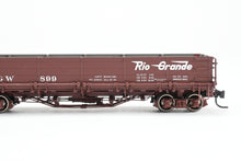 Load image into Gallery viewer, HOn3 Blackstone Models D&RGW - Denver & Rio Grande Western Drop Bottom Gondola Flying Grande Herald No. 899