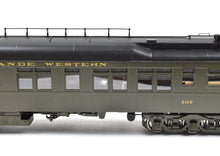 Load image into Gallery viewer, HO Brass NBL - North Bank Line D&RGW - Denver & Rio Grande Western "107" (2nd) Business Car Pullman Green - 1951-55