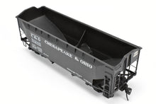 Load image into Gallery viewer, O Scale Brass US Hobbies C&O - Chesapeake & Ohio Offset Side Twin Hopper W/Peaked Ends CP No. 51245