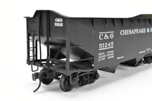 Load image into Gallery viewer, O Scale Brass US Hobbies C&O - Chesapeake & Ohio Offset Side Twin Hopper W/Peaked Ends CP No. 51245