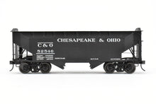 Load image into Gallery viewer, O Scale Brass US Hobbies C&O - Chesapeake & Ohio Offset Side Twin Hopper W/Peaked Ends CP No. 52546