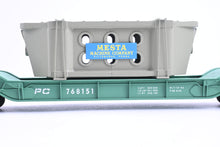 Load image into Gallery viewer, HO Brass Rail Classics PC - Penn Central F-40 Heavy Duty Well Flat Car w/Load Factory Painted No. 768151