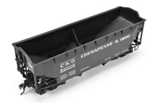 Load image into Gallery viewer, O Scale Brass US Hobbies C&O - Chesapeake & Ohio Offset Side Twin Hopper W/ Peaked Ends CP No. 52506