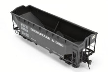 Load image into Gallery viewer, O Scale Brass US Hobbies C&O - Chesapeake & Ohio Offset Side Twin Hopper W/ Peaked Ends CP No. 52506