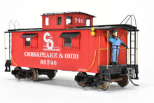 Load image into Gallery viewer, O Scale Wood Quality Craft C&O - Chesapeake & Ohio Wood Sheathed Caboose Pro-Built and Painted No. 90746