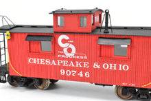 Load image into Gallery viewer, O Scale Wood Quality Craft C&O - Chesapeake & Ohio Wood Sheathed Caboose Pro-Built and Painted No. 90746